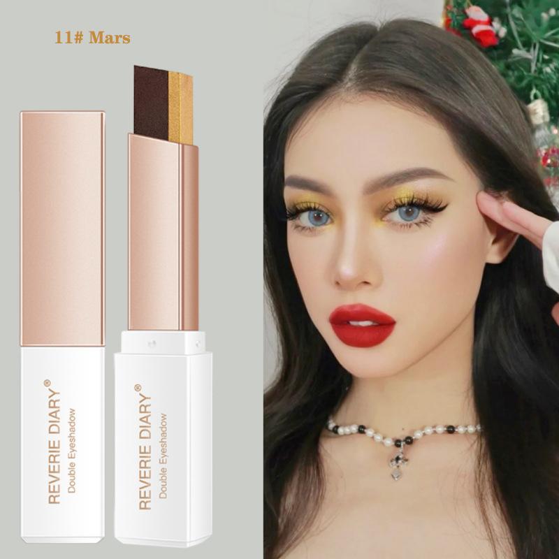 

Double Color Glitter Eye Shadow Stick Matte Eyeshadow Female Makeup Girl Cosmetics Eyelid Shadow Make Up Korean Beauty Eyes