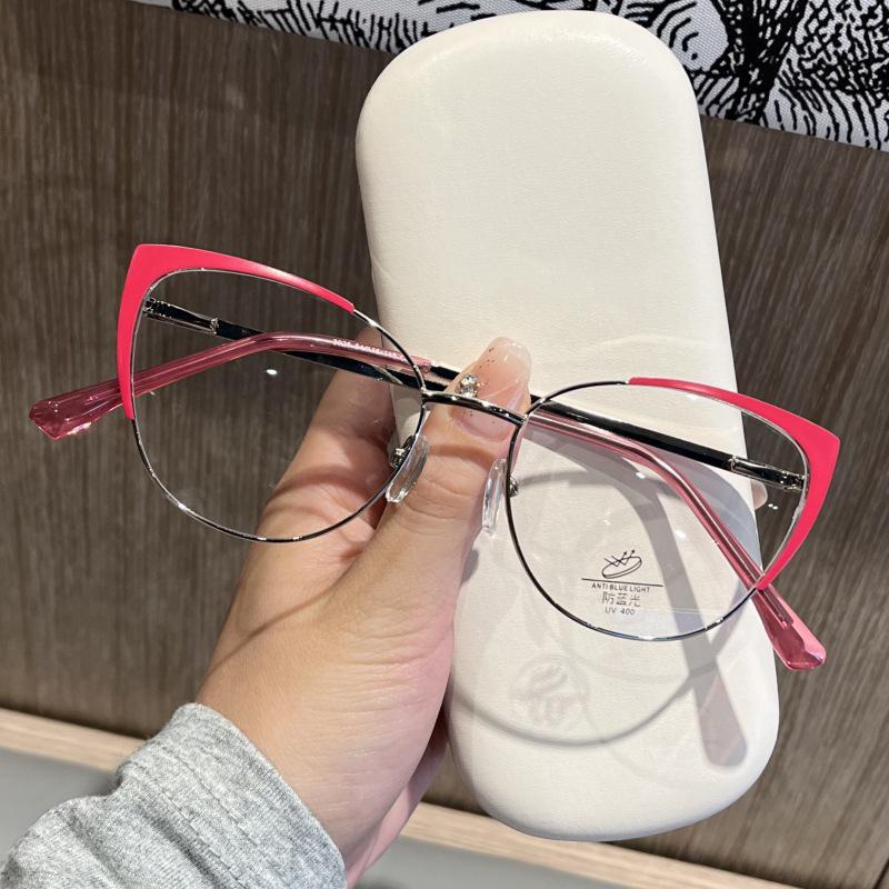 Fashion Green Cat Eye Myopia Computer Glasses Elegant Women Anti Blue Light Prescription Eyeglasses Minus 3 Trendy