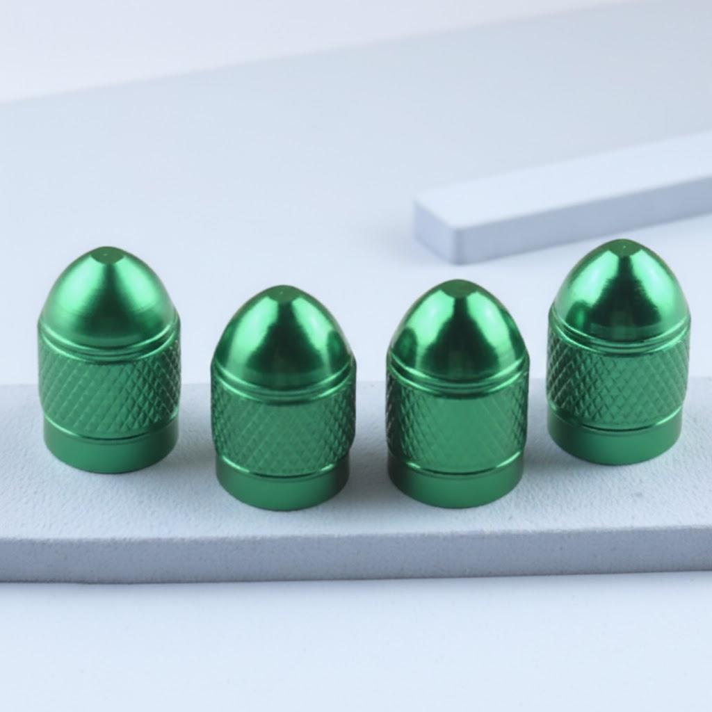 4Pcs Aluminum Tire Valve Stem Caps Bullet Design for Car Truck Wheel Rim Accessories Durable Automotive Parts