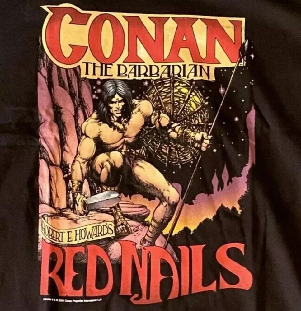 2004 Graphitti Conan The Barbarian Red Nails T Shirt Adult All Size Black Unisex T-Shirt S
