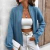 2026 Autumn/Winter Stand Collar Solid Color Cardigan Coat