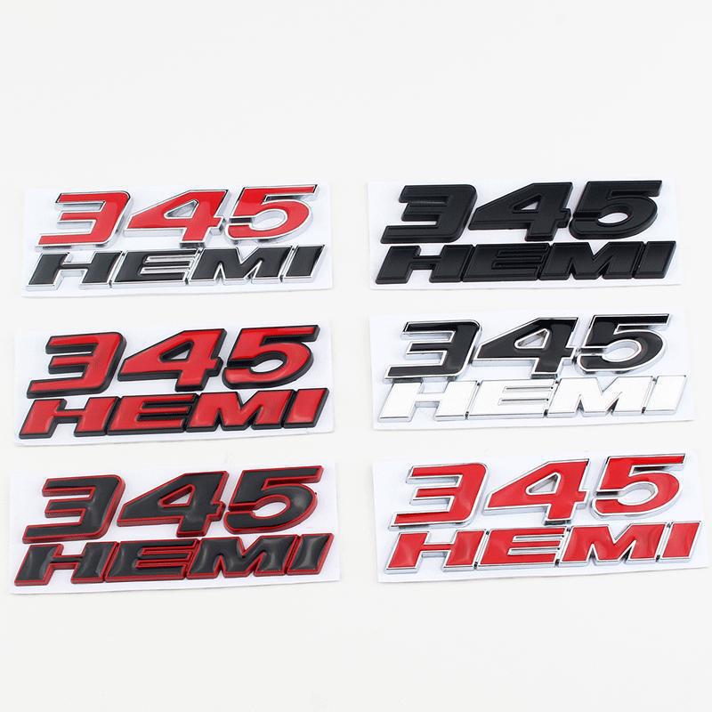Dodge 345 HEMI Modifiziertes Aufkleber: RAM 1500/2500 Pickup Truck Emblem Metallaufkleber