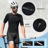 DIFOS Short Sleeve Cycling Jersey for Cycling Road Bike with Reflective Size L Men's Summer, Wear, Wear, Elastic, Quick-Drying, Breathable, Pockets,