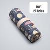 Large Capacity Handmade Canvas Pencil Roll Case for Boys & Girls - Art Print Design