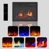 YODOLLA Electric Fireplace Heater - 7 Flame Colors, 5 Dynamic Levels, 2 Heat Settings (750/1500W), 8H Timer, Child Lock, Quiet Operation - Black