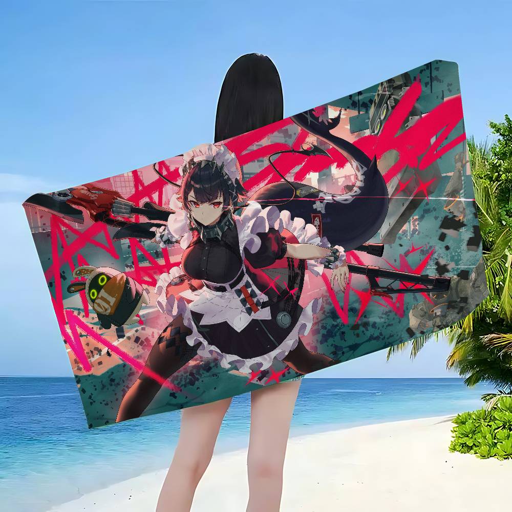 Anime Z-Zenless Zone Zero Beach Towel Colorful Bath Towels For Girl Microfiber Quick Dry Sand Beach Yoga Spa Gym Pool