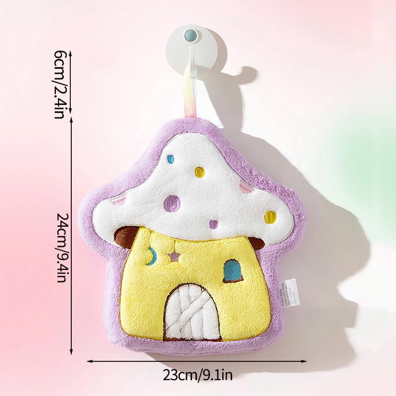 Cute Hand Towel Cartoon Wipe Handkerchief Rag  Vegetable Shape  Towels for Kitchen Bathroom KidsHanging Towel Soft Dish Cloth