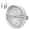 Vintage Motorcycle Grill Headlight Halogen Head Lamp High Brightness Electroplate