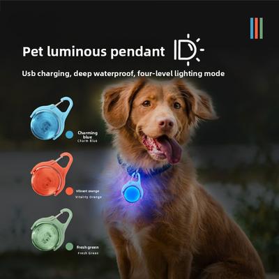 Dog Pendant, 360-degree Rotating Rechargeable Pet Light, Pet Safety Light, Dog Walking Light, Luminous Pendant