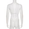 Europäischer Sexy Gepunkteter Schnürrücken-Bodysuit - Figurbetontes U-Ausschnitt-Design