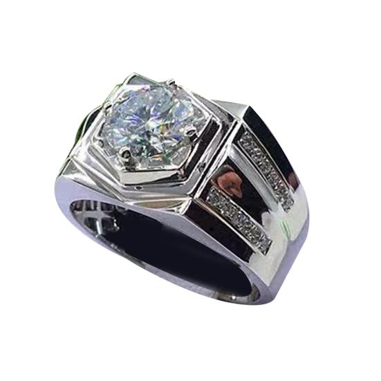 

Rings Luxury Non-fading Rhinestone Inlaid Rhinestone Jewelry Finger Ring for Wedding US 12 серебряный