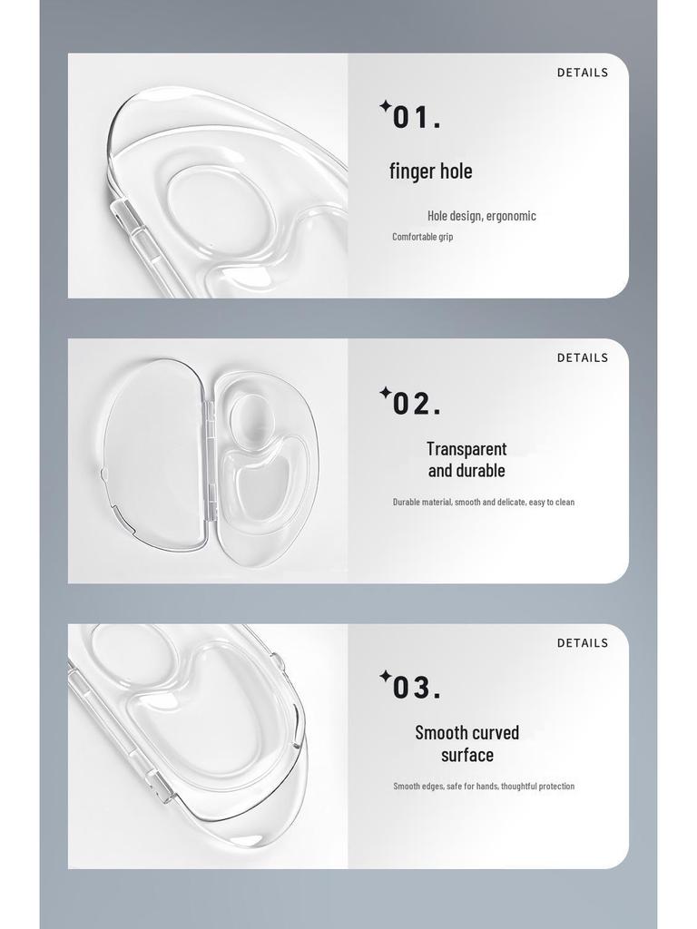 Cloud Face Foundation Palette: Transparent, Foldable Acrylic Mixing Palette with Lid for Multi-functional Makeup Use.