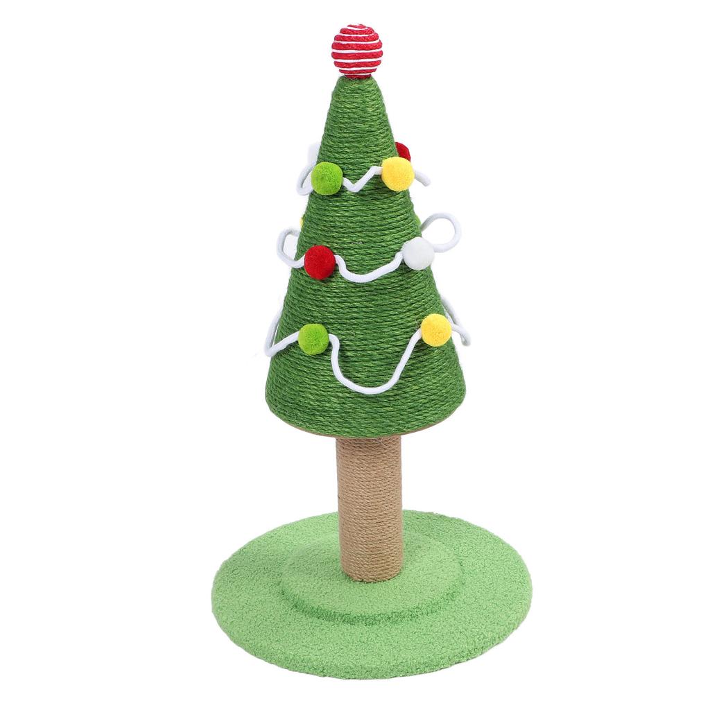 Cat Scratching Post Xmas Tree Style Sisal Protect Furniture Stable Structure Cat Tree Scratch Post for Home Indoor