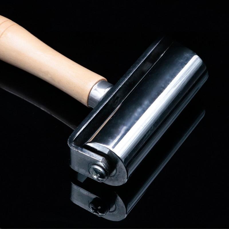 Leather Press Edge Roller 26/60/100mm Wooden Handle Leather Roller Tool Leather Craft Laminating Trimming Tool Portable Tools