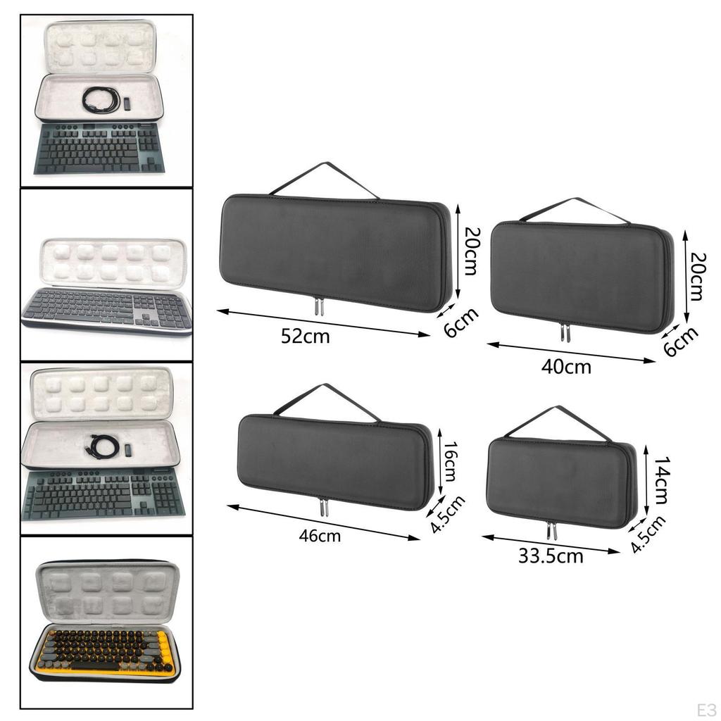 Handheld Keyboard Storage Bag High Hardness Simple Inner Foam Water Resistant Carrying Case for
