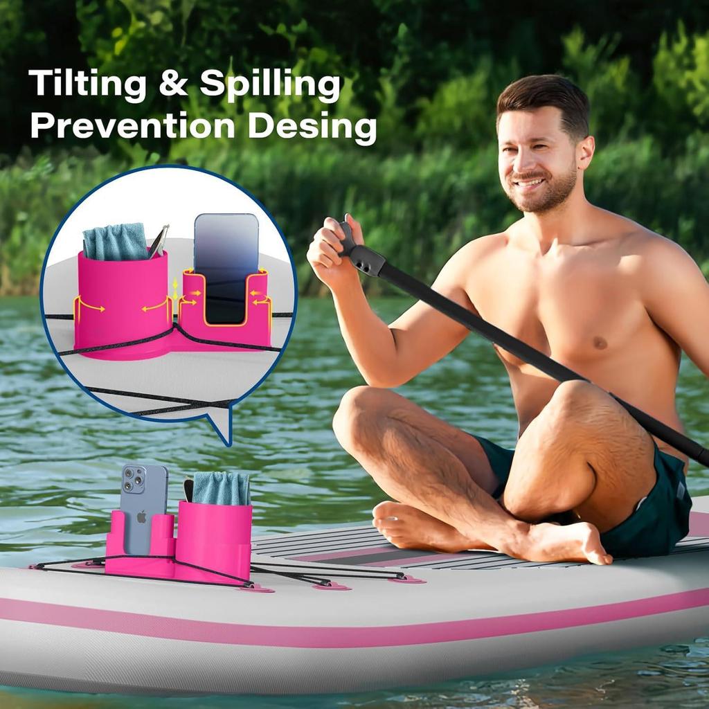 1Pc Surfboard/Kayak Drink/Phone Holder with Pull Cord for Secure Drink/Phone