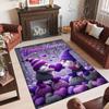 Gnome Theme Crystal Velvet Rug Personalized Custom Name Text Soft Floor Mat Home Decor