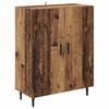 Highboard Reclaimed Wood 69.5 x 34 x 180 cm Engineered Wood and Glass