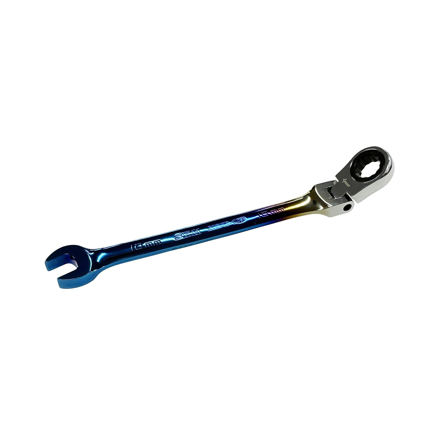 

SK11 Flex Ratchet Wrench 10mm Heat Gradient 72 Feed Swivel Head Teeth, 5-degree Angle, 180-degree MSFR-10P