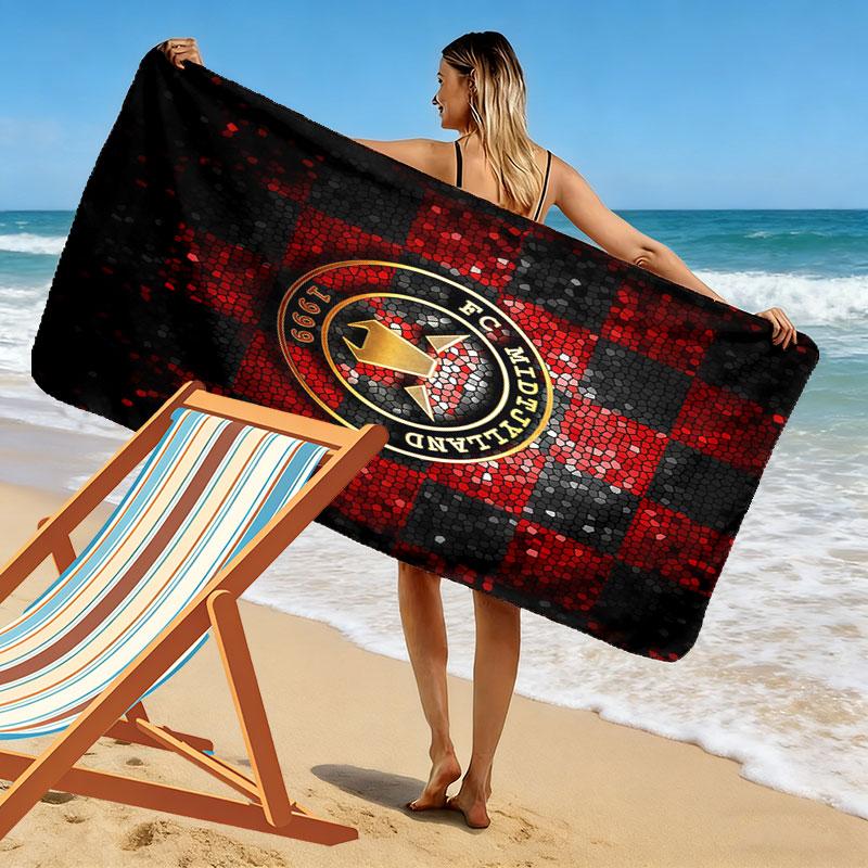 FC Midtjylland1 Print Beach Towel, Large Soft Quick Dry Towel for Beach Camping Swimming