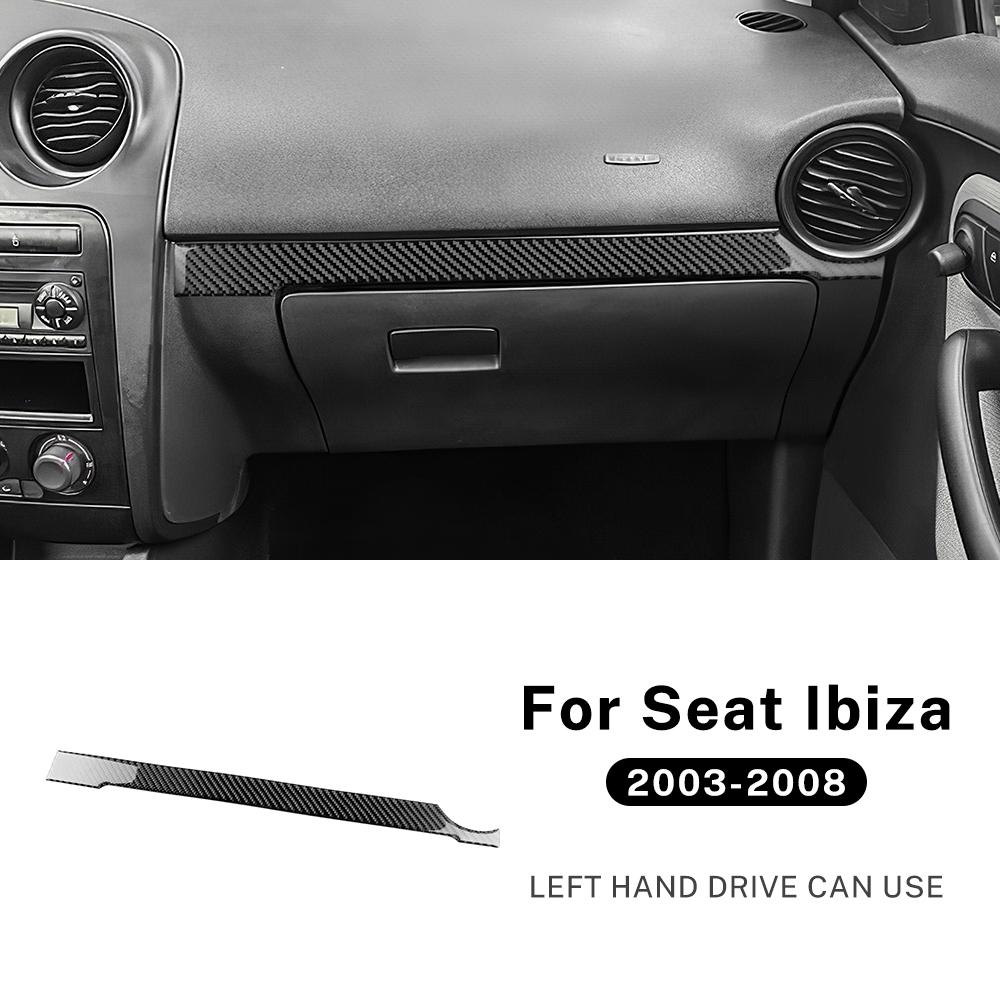 Real Soft Carbon Fiber Sticker For Seat Ibiza 6l 2003 2004 2005 2006 2007 2008 LHD RHD Car Passenger Co-pilot Strip Interior
