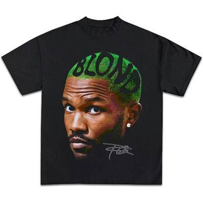 Frank Oceans Shirt Rap Tee Concert Merch Blonds Album Cover Graphic T-Shirt COTTON New Arrival Anime Clothes T Shirts for Men
