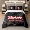 Custom Bedding Set Slipknot Pattern, Print Name Text 1 Duvet Cover Plus 2 Pillowcases Home Textile