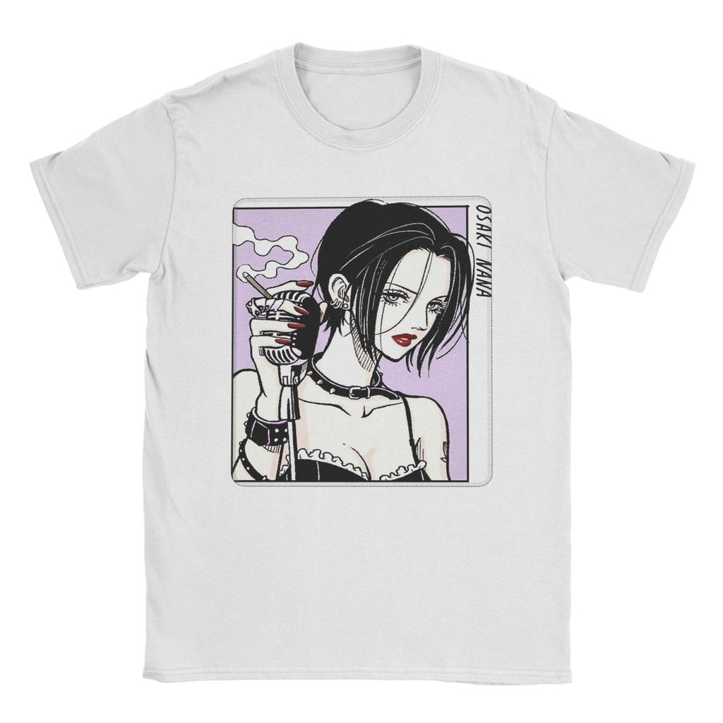 Black Stones Nana Mangaanime T Shirt Men Cotton Tops Casual Osaki Anime Kawaii Cartoon Round Neck Short Sleeve
