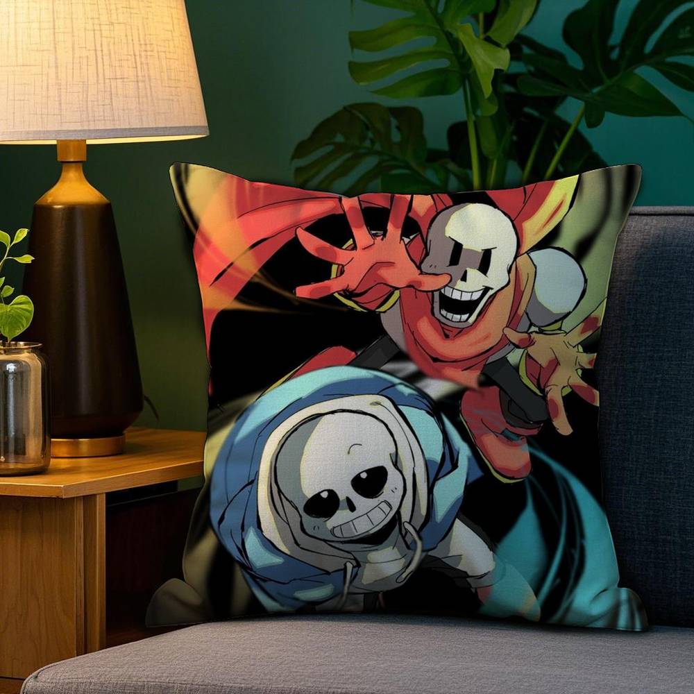 Game U-Undertale Pillow Case Sofa Living Room Bedroom Double-sided Printing Square Cushion Nap Time Cushion Cover