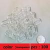 100 Pcs Rainbow C-Clips Plastic Chain Links, Bird Swing & Climbing Chain Cage Toy Clips & Hooks, Suitable for Sugar Glider, Rat