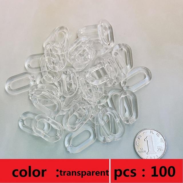 100 Pcs Rainbow C-Clips Plastic Chain Links, Bird Swing & Climbing Chain Cage Toy Clips & Hooks, Suitable for Sugar Glider, Rat