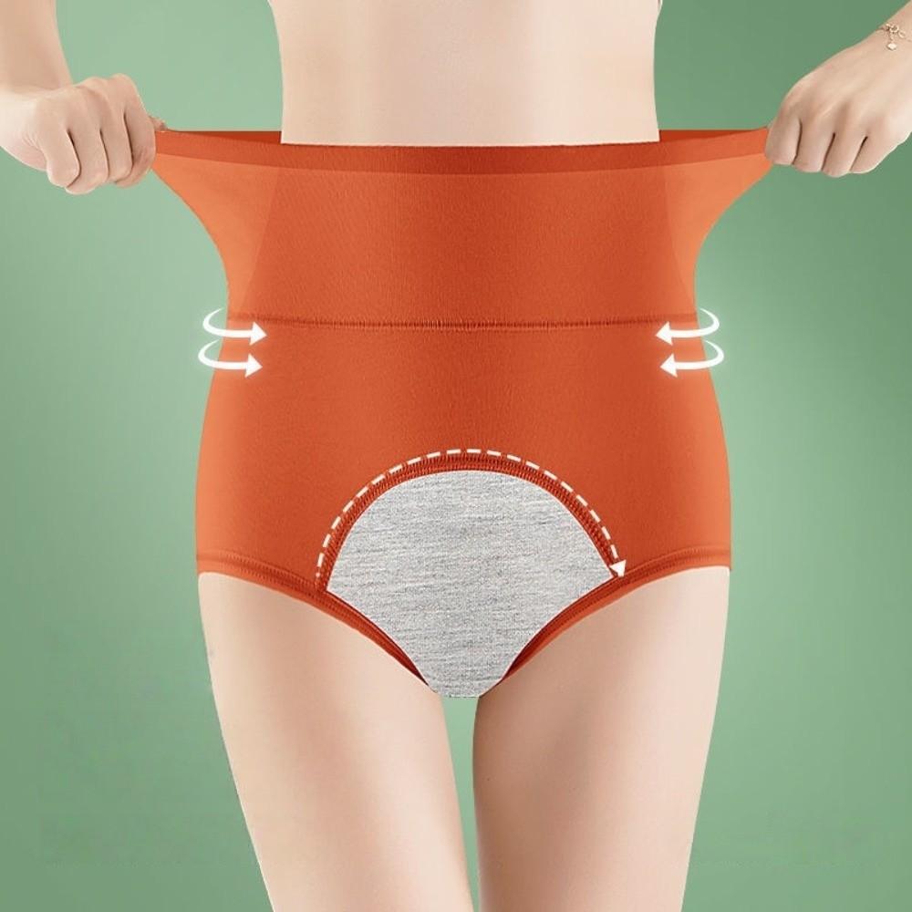 Leak Proof Period Pants High Waist Physiological Underwear Simple Menstrual Briefs  Women