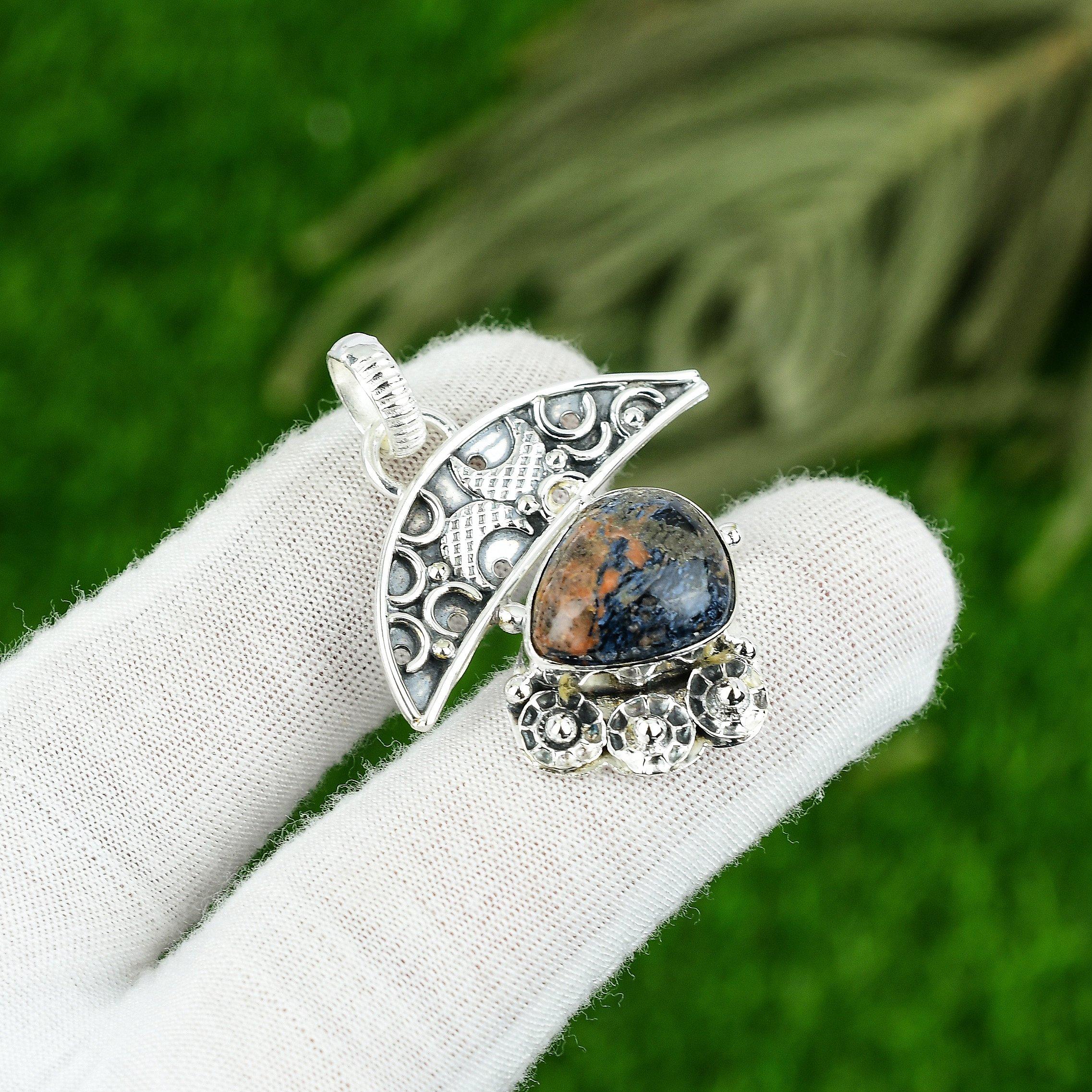 

Sterling Silver Natural Pietersite Bezel Anniversary Sister Handmade New Pendant