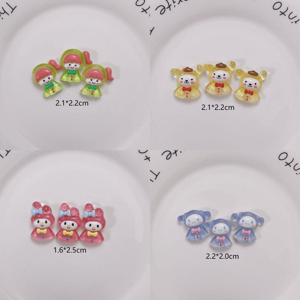 New Cartoon Cape Bunny Resin Accessories For Diy Cream Glue Phone Case Hairpin Cup Shoes Material Plastic/resin Material