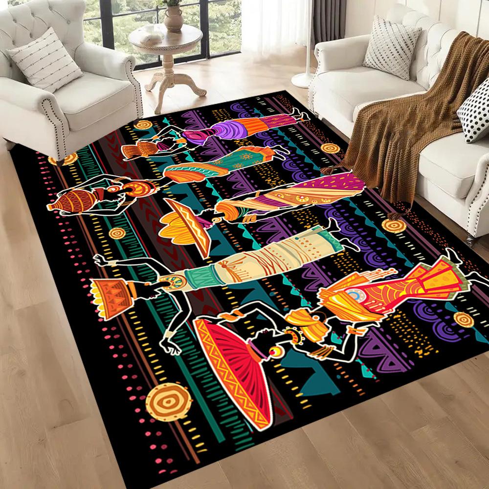 African Style Area Rug Perfect for Entryway Study room Game Room Hallway Anti-slip Rug Office home decor Perfect Gift for Valentine's Wedding Birthday