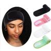 Spa Facial Headband Black Head Wrap Terry Cloth Headbands Soft Adjustable Makeup Hair Band with Velcro for Face Washing Bath and Workout(Pack of 4)