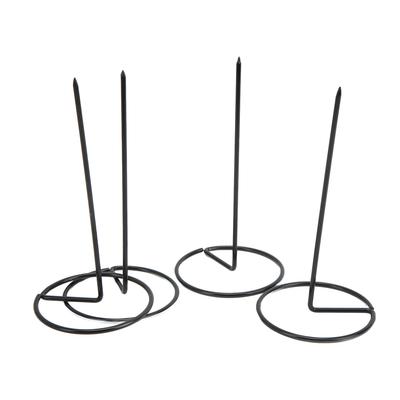 4pcs Receipt Holder Black 14.5cm Long Stable Base Detachable Design Reusable Protective Rubber