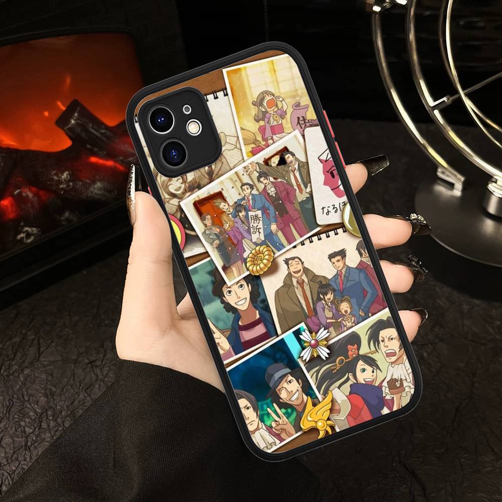 Classic Game Ace Attorney Phone Case For IPhone 16e 16 15 14 13 12 11 Pro Max X XS Max Plus Matte Clear