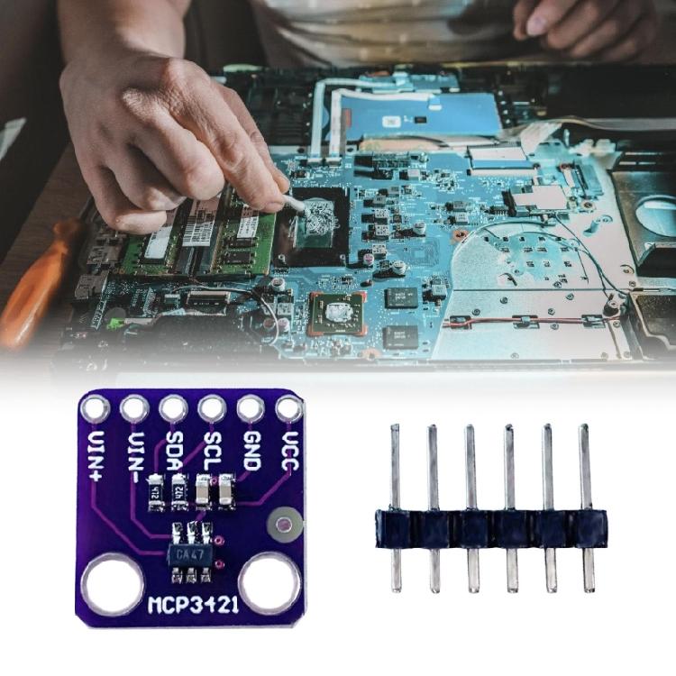 1Set MCP3421 I2C ADC Board Hohe Auflösung MCP3421A0T Für Industrielle Automatisierung Und Steuerungssystem
