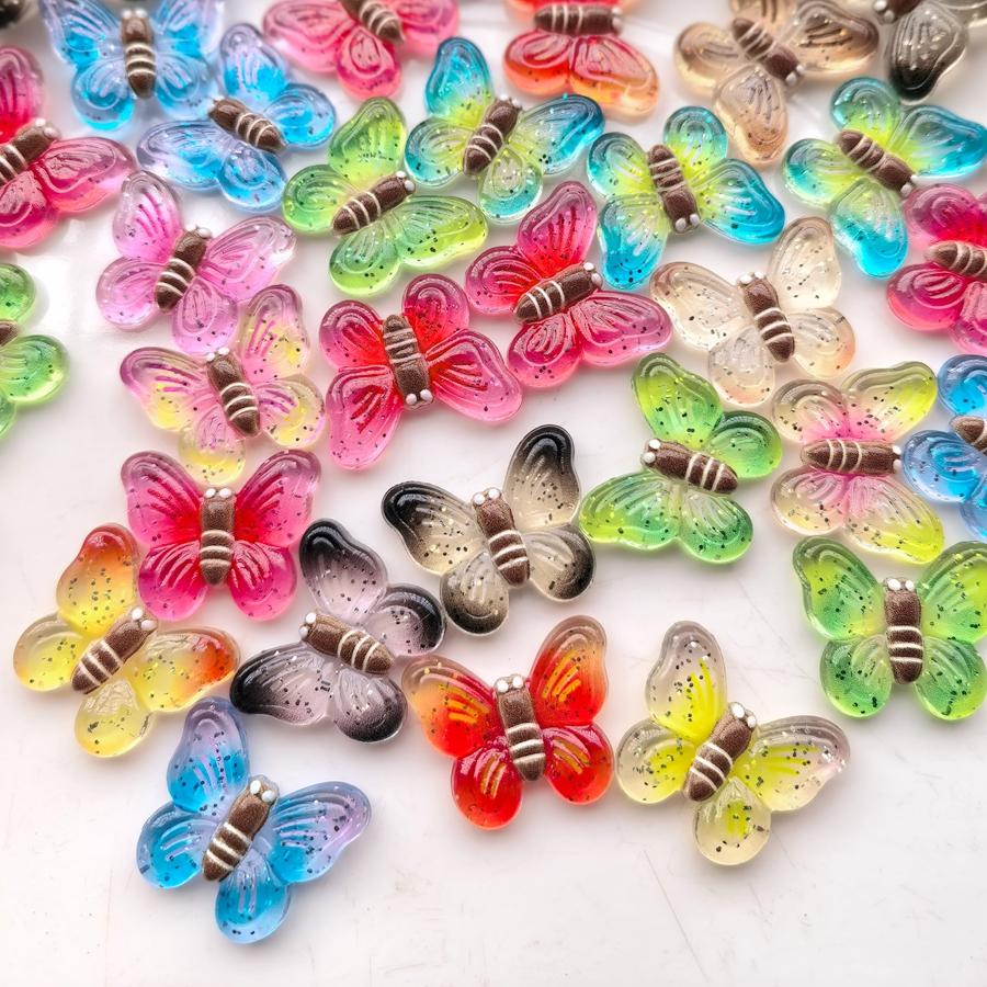 20 Exquisite and Colorful Butterfly Rhinestone Flat Back Scrapbook Decorations DIY Jewelry Earrings Home Decoration Accessories