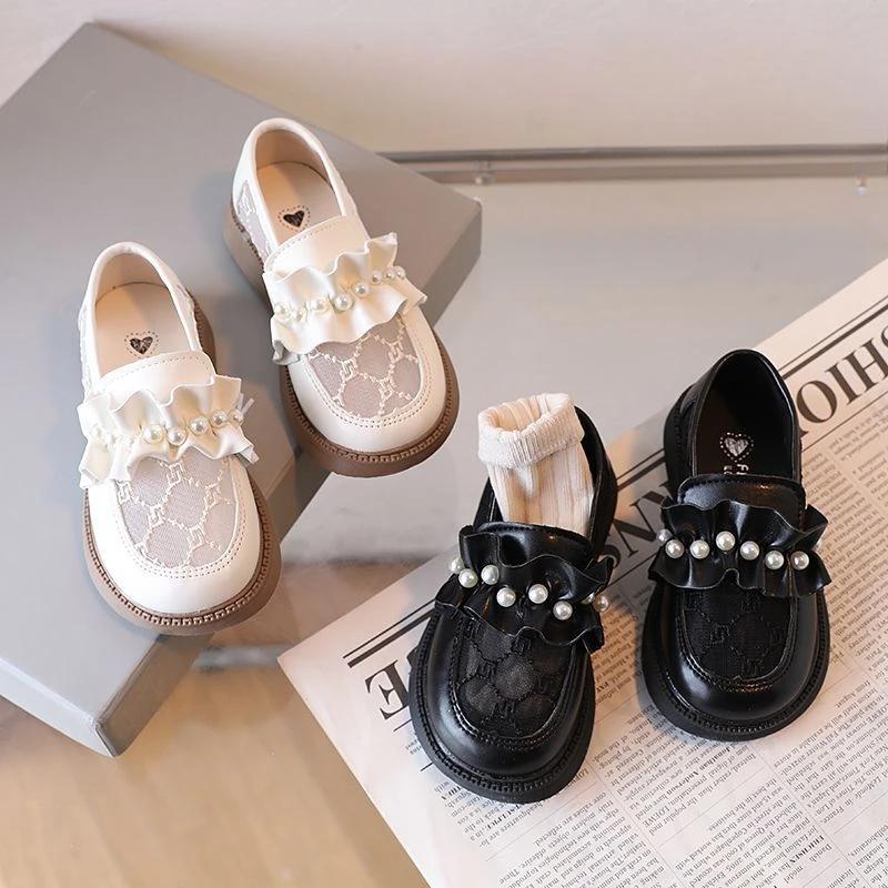 French Girls' Shoes 2025 Spring New Embroidered Princess Shoes Fashiona Mary Jane Shoe Brand Girls Party Dresses Girl Dresses