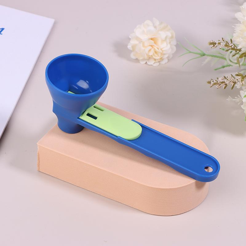 Coffee Scoop Funnel Measuring Spoon With Longer Handle Powder Scoop Reusable Sliding Design Coffee Spoon Kitchen Gadgets