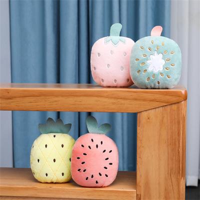 Plush Fruit Shape Doll Toys Squeaking Cartoon Teeth Cleaning Pet Dog Puppy Cat Chew Toy