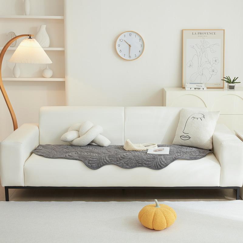 Sofa Cushion Four Seasons Universal Non-Slip Irregular Shaped Cushion Leather Sofa Straight Row Sofa Cover Cloth