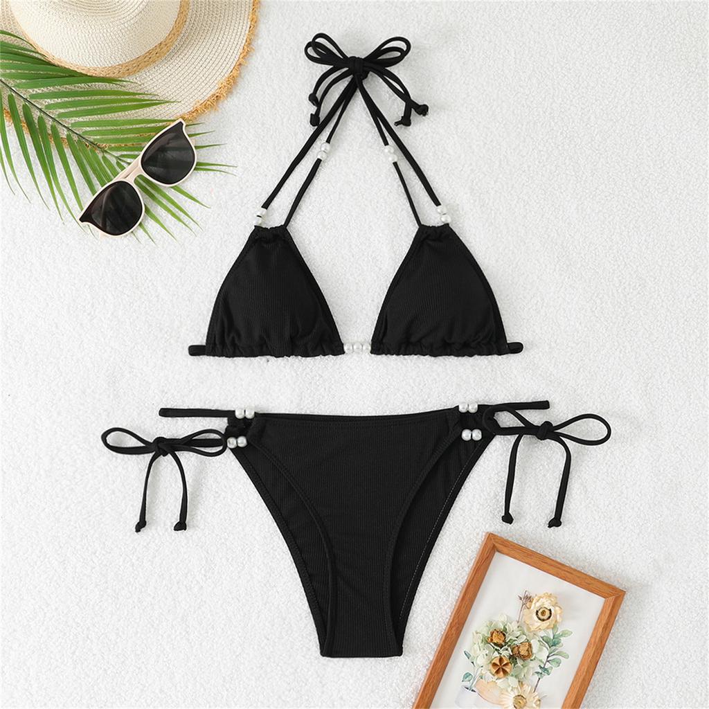 Women's Pearl Accessories Sexy Two-Piece Swimsuit