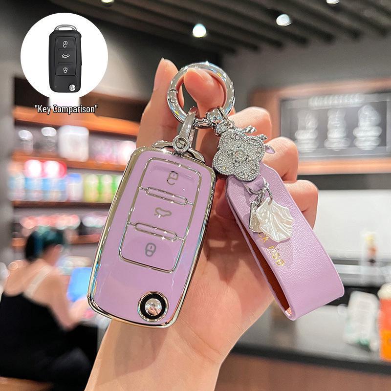 Volkswagen Key Cover: Fits Sagitar, Lavida, Jetta, Passat, Bora, Tiguan – Unisex Car Key Shell