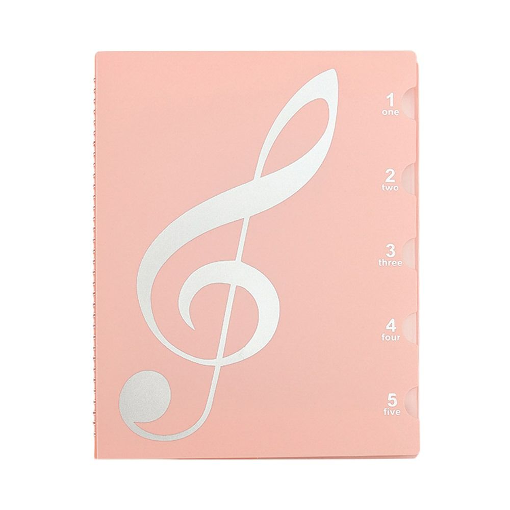 Flexible Music Score Folder 20Pages Music Clip Folder High-quality Stave Storage Holder