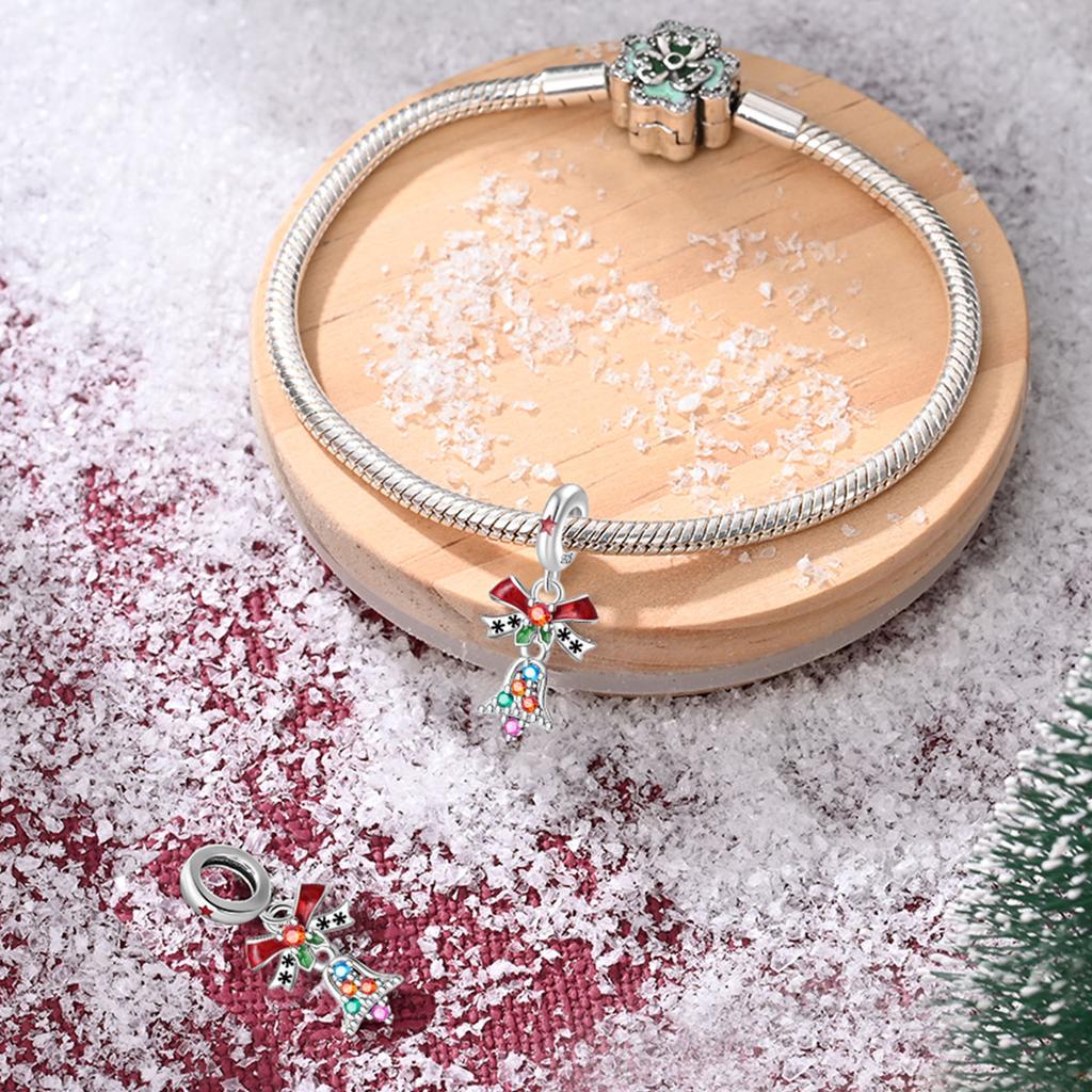 Original Copper Charms Luxury Butterfly Christmas Bell Pendant Beads Fit Bracelet Diy Women Making Delicate Gift