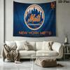 New York Mets Wandteppich Ästhetischer Wandbehang Bedruckter Stoffdecke Dekorative Wandteppiche für Schlafzimmer Wohnzimmer Heimdekoration