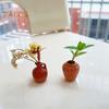 Mini Vase Refrigerator Magnet with Dried Flower Home Office Kitchen Locker Fridge 3D Miniature Flower Vase Magnetic Decoration Ornament